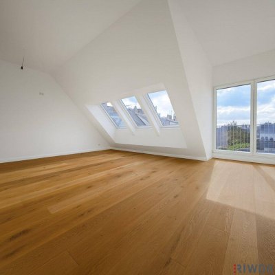 ERSTBEZUG | DG-Terrassenwohnung mit 3 Zimmern | Klima & Luftwärmepumpe | Tiefgaragenplatz | Nähe Liesing & Riverside