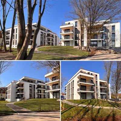 NEUBAU in BESTLAGE | 2 x XXL TERRASSEN / 2 x BÄDER + GÄSTE-WC / 70m² Wohnen mit KAMINANSCHLUSS / 7.0
