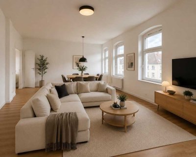 Provisionsfrei - sanierte Wohnung mit hohen Decken in Jugendstilhaus!