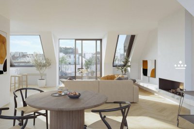 Altbau Chic auf zwei Etagen über den Dächern von Mariahilf