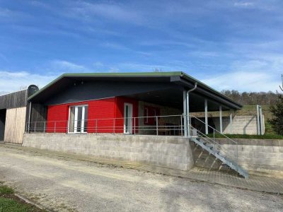 3 komplett eingerichtete Ferienhäuser mit Wirtschaftsgebäude, Lagerhalle und Wildgehege
