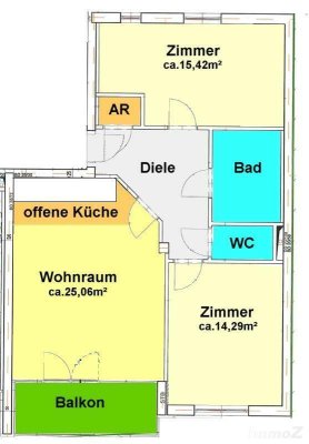 Provisionsfrei: moderne 3-Zimmer-Neubauwohnung mit Balkon in Eggenberg - FH-Nähe
