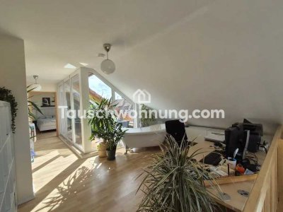 Tauschwohnung: Lichtdurchflutete Maisonetten Whg. mit Balkon + Dachterrass