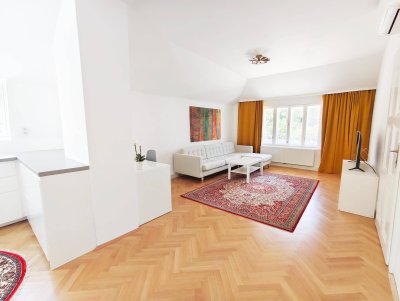 F r ü h l i n g s - S p e c i a l nur für kurze Zeit ! NEU möblierte loftartige VILLENETAGE in KLOSTERNEUBURG - " mit Koffer einziehen"
