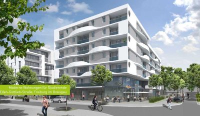 Hochwertige 1 Zimmer Studentenwohnung in Uni-Nähe "Student@home" in Freiburg WE 48