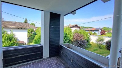 2-Zimmer-Wohnung 
mit terrassenartigen überdachten Süd-Westbalkon 
in Traunstein