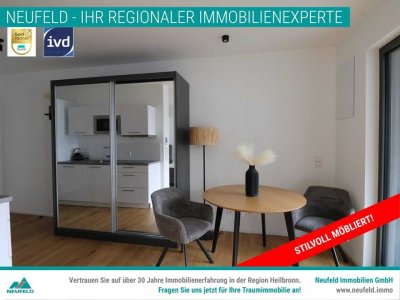 Charmante möblierte 1-Zimmer-Wohnung mit sonniger Loggia in Heilbronn!