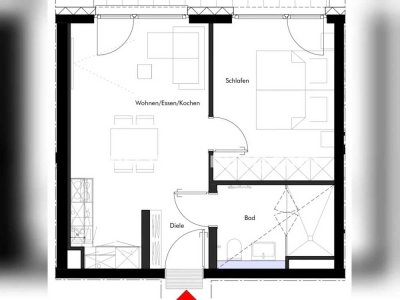 Tauschwohnung: Moderne 2-EBK im Harras (U6) für günstige an flexibler Lage