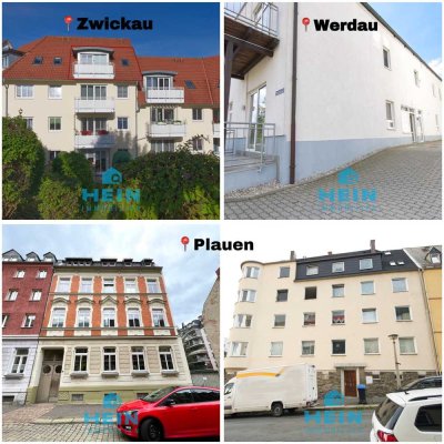 4 auf einen Streich! Wohnungspaket in Zwickau, Plauen & Werdau