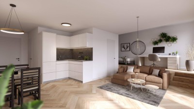 PROVISIONSFREI - City-Apartment - 1 Zimmer - ca. 48m² NFL - Hof-Terrasse - hochwertige Ausstattung - Neubauprojekt - Fertigstellung 2025