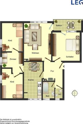 Bald frei! 5-Zimmer-Wohnung mit Balkon in Oldenburg-Ohmstede!