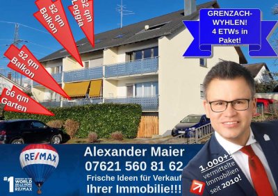 Exklusives Immobilienpaket: Vier Wohnungen in bevorzugter Lage von Grenzach-Wyhlen