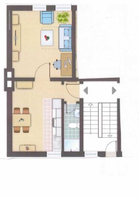 Schöne 1,5-Zimmer-DG-Wohnung nahe Uni und HGS