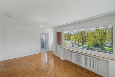 Piusallee: Helle 2-Zimmer-Whng m. Südwestbalkon & Promenadennähe – frei!