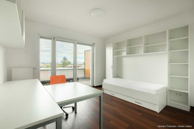 RESERVIERT I Modernes 1-Zimmer-Apartment mit großer Dachterrasse und Tiefgaragenstellplatz
