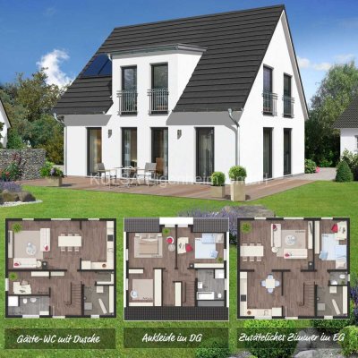 Massives Familienhaus - EH 55, mit Einbauküche, auf sonnigem Grundstück in Dermbach