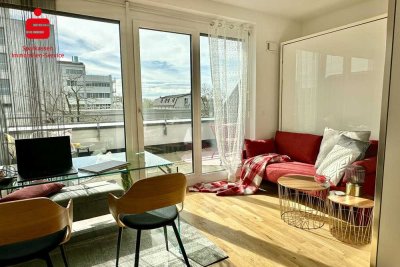 Hochwertig möbliertes Studentenapartment mit Dachterrasse