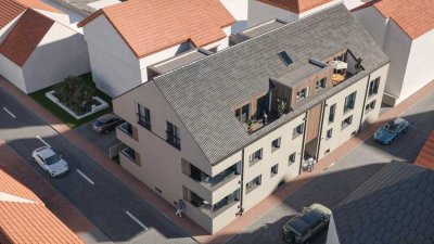 Luxus-Penthouse im Zentrum Nußlochs mit 
Aufzug, offenem Giebel, Ankleide und Wellnessbad
