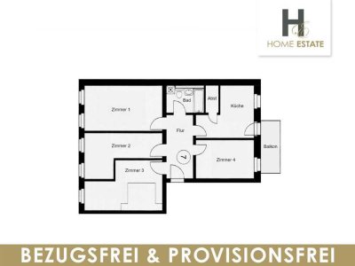 Eine LEGENDE-4 Zimmer & Küche & Bad