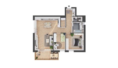 3-Zimmer Neubau-Wohnung mit Balkon (AW04)