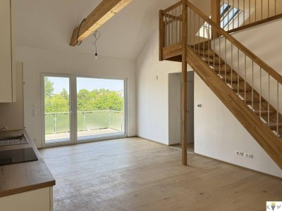 Exklusive energieeffiziente Maisonettewohnung mit beeindruckender Galerie und großer Terrasse - Erstbezug