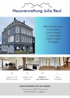 Charmantes Mehrfamilienhaus mit Ladenlokal und sechs Garagen