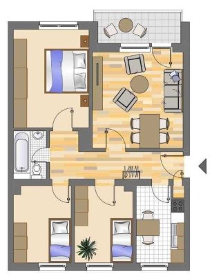 3-Zimmer-Wohnung in Mönchengladbach Lürrip