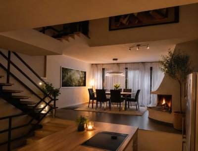 Neubezug nach Modernisierung – vollunterkellertes Reihenhaus mit Galerie, Kamin, Garage