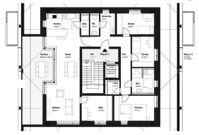 Erstbezug: 5-Zimmer  Penthouse-Wohnung in Ergolding
