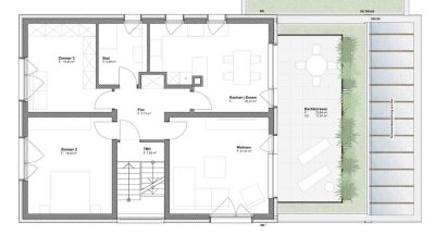 3-Zimmer Wohnung mit Dachterrasse in Walldorf
