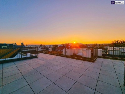 Herbstaktion! Einfach genial! Penthouse auf einer Ebene mit 2 Terrassen + Dachterrasse + 5 Zimmer + Garage + Erdwärme + Ruhelage! Nachhaltig und zukunftssicher investiert!