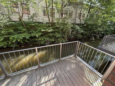 Leerwohnung in wunderschöner Wohnanlage, Direkt an der kleinen Luppe, Wasserseite