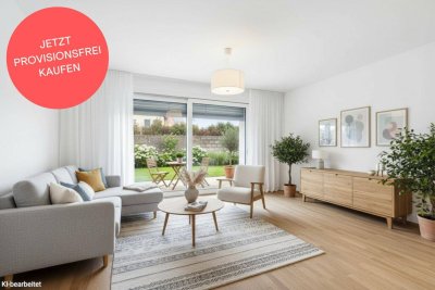 PROVISIONSFREI! Ideal geplante 2-Zimmer-Gartenwohnung | Abstellraum, Privatsphäre | Anlegerobjekt