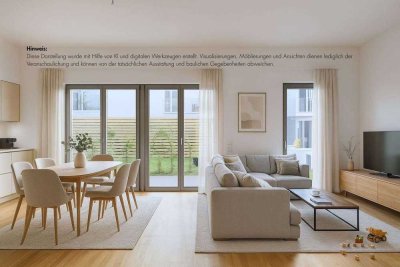 Sofort einziehen: Familienwohnung mit 3 Zimmern & Garten
