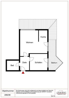 2 Zimmer-Wohnung mit Riesen-Balkon und Stellplatz!