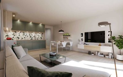 Neubau-Eigentumswohnung in Toplage: 2 Zimmer mit Westbalkon und KfW-40-Energieeffizienz