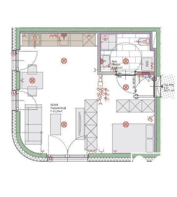 A44 - Neubau! 1-Zimmer-Mietwohnung