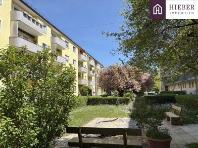 Absolut ruhige 3-4 Zi.-Wohnung direkt am Park - Südbalkon - Hobbyraum -Einzelgarage Mü-Milbertshofen