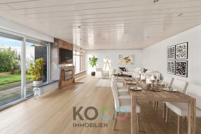 Attraktives 1- bis 2-Familienhaus: moderner Atrium-Bungalow mit  Einliegerwohnung