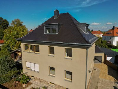 Moderne 3- Raumwohnung mit Garten + Apartment im Dachgeschoss, nutzbar als Büro oder Gästewohnung
