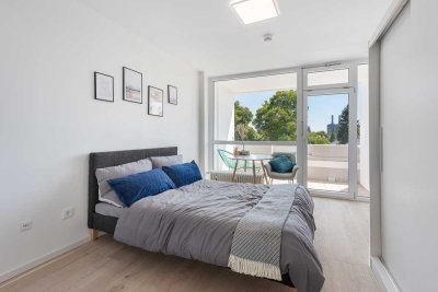 Vollmöbliert und flexibel Wohnen mit Balkon und idealer Anbindung in Forstenried