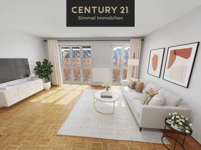 Bezugsfreie 3-Zimmer-Wohnung mit überdachtem Balkon und eigenem Stellplatz