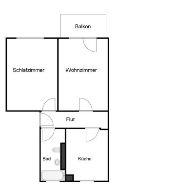 Helle 2-Raumwohnung in Niepars - ab sofort verfügbar