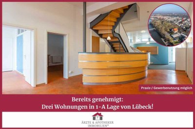 Bereits genehmigt: Drei Wohnungen in 1-A Lage von Lübeck!