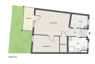 Erstbezug nach Sanierung und Einbauküche: Stilvolle 2-Zimmer-EG-Wohnung mit geh. Innenausstattung