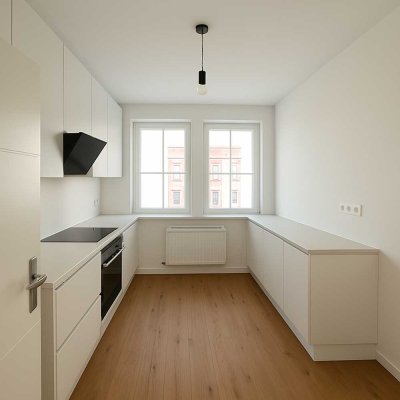 Frisch saniert: 4-Zimmer-Wohnung mit Balkon und Gartenmitnutzung im 1. Obergeschoss (Whg.4)