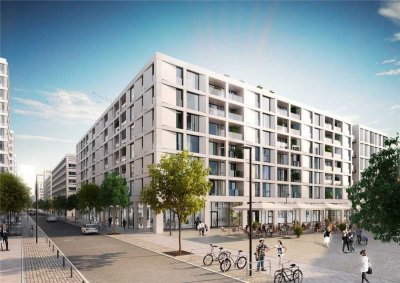 QH Colonnades: 3-Zi.-Wohnung mit Balkon zum begrünten Innenhof und Loggia zum Quartiersplatz