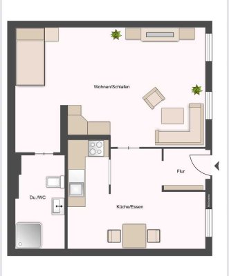 Gemütliche 1-Zimmer-Wohnung in ruhiger Lage nahe Uniklinikum