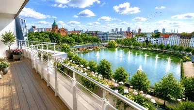LAKEFRONT PENTHOUSE - PLATZLAGE AM ENGELBECKEN - 3 TERRASSEN - 7. OG / LIFT - GARTEN - TIEFGARAGE