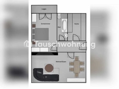 Tauschwohnung: 2-ZW mit Loggia und viel Stauraum – an der U-Bahn Hügelstraße